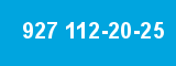 927 112-20-25 927 112-20-25